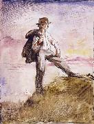 Sir William Orpen Self-Portrait in the hills above Huddersfield china oil painting reproduction